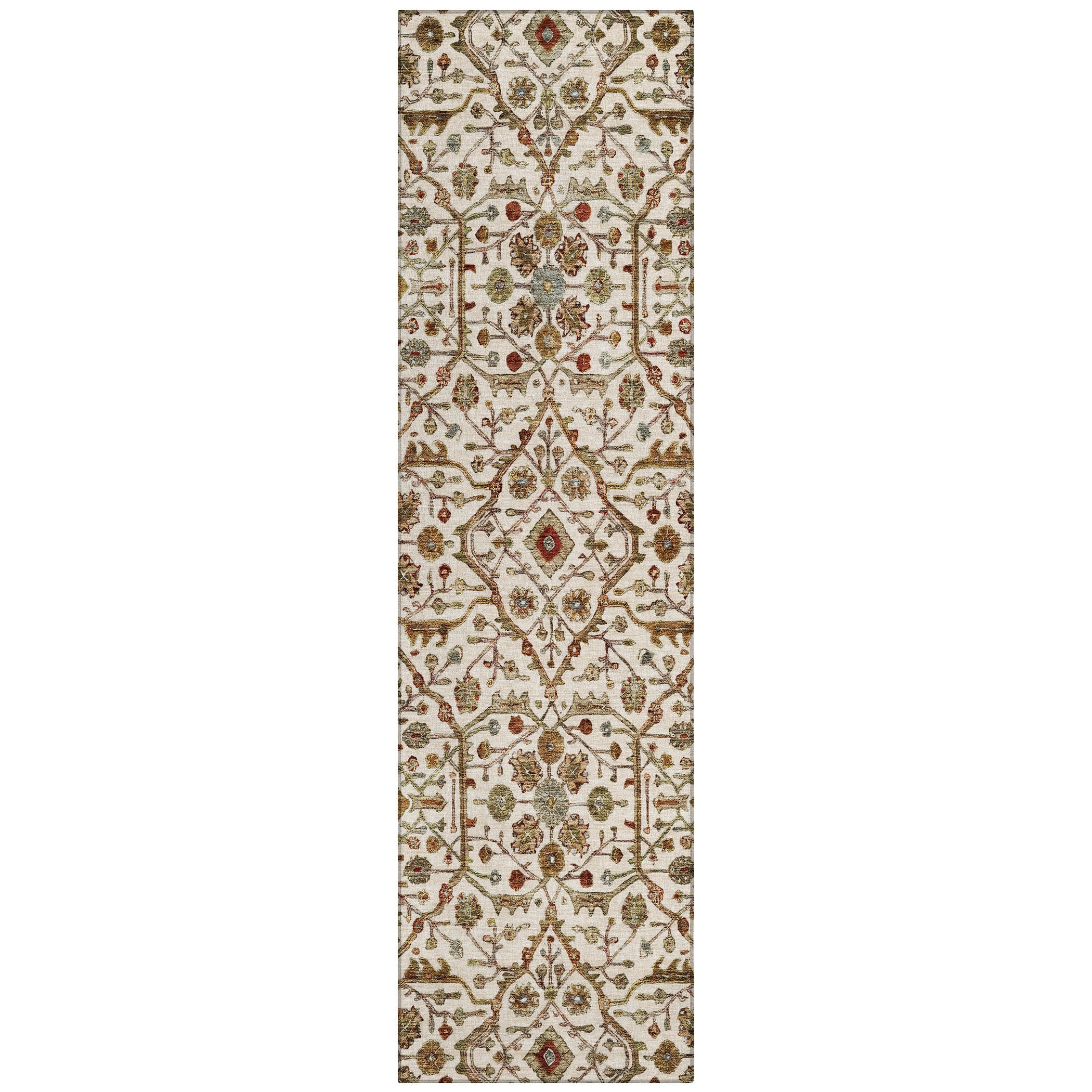 Machine Washable Indoor/ Outdoor Traditional Persian Chantille Rug