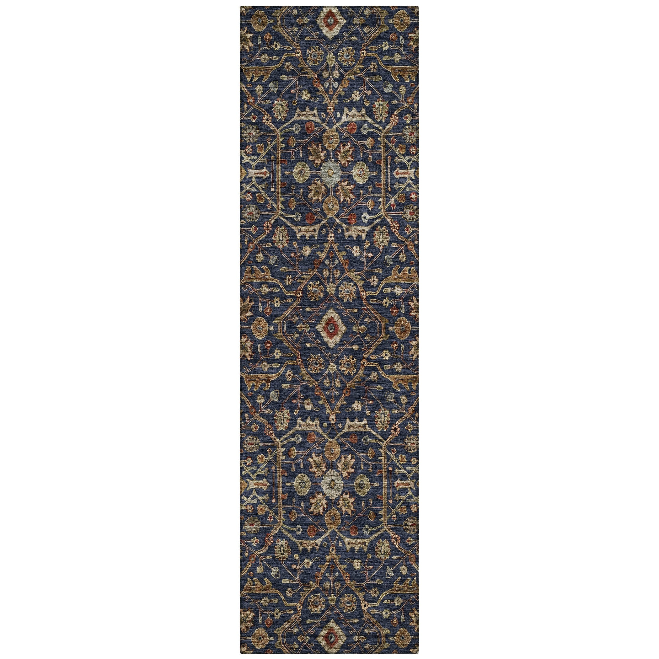 Machine Washable Indoor/ Outdoor Traditional Persian Chantille Rug