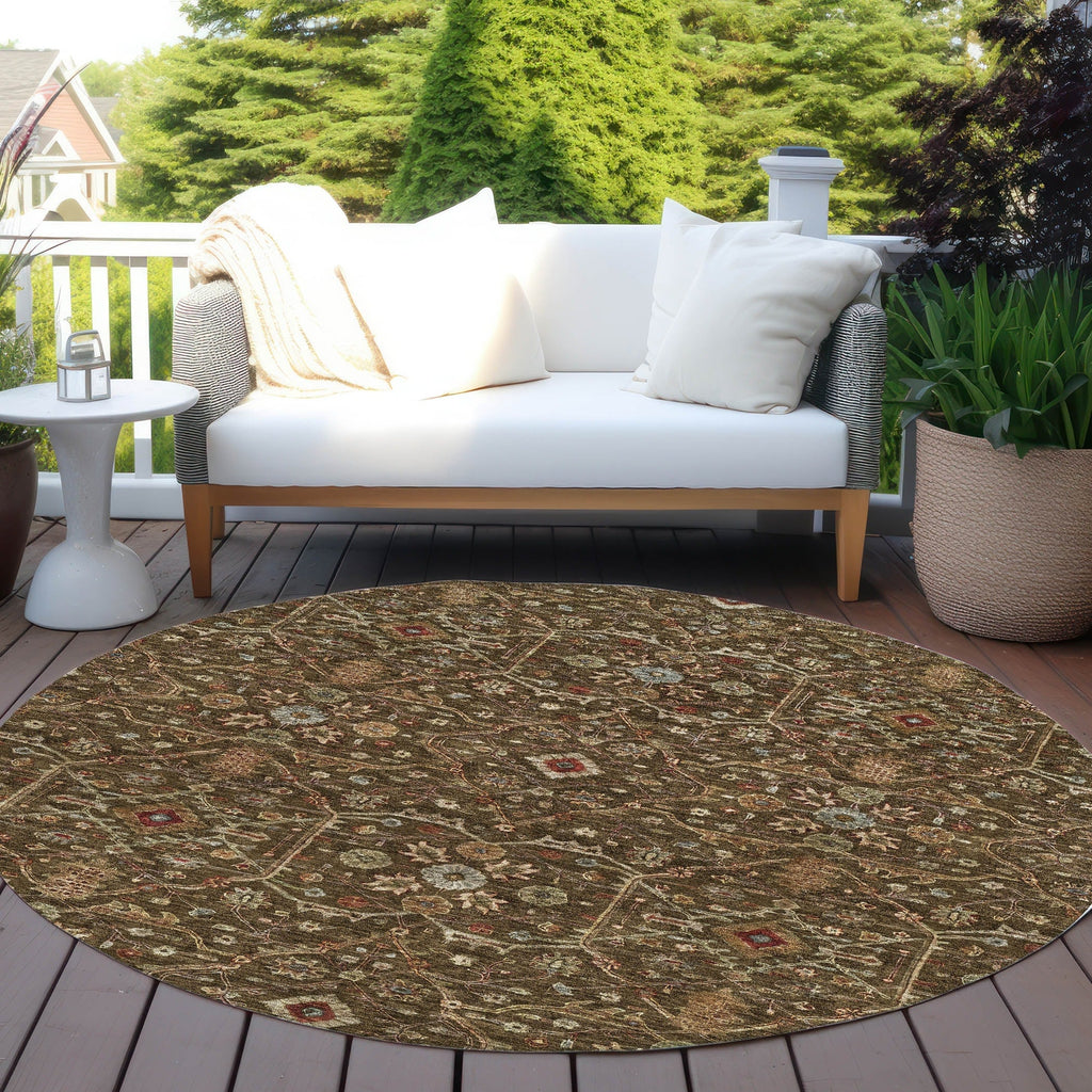 Machine Washable Indoor/ Outdoor Traditional Persian Chantille Rug
