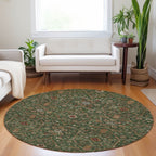 Machine Washable Indoor/ Outdoor Traditional Persian Chantille Rug