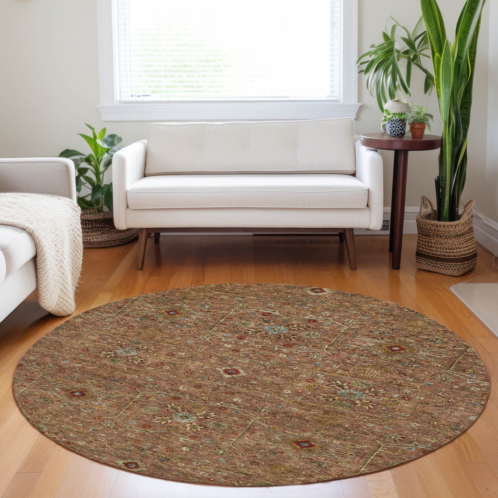 Machine Washable Indoor/ Outdoor Traditional Persian Chantille Rug