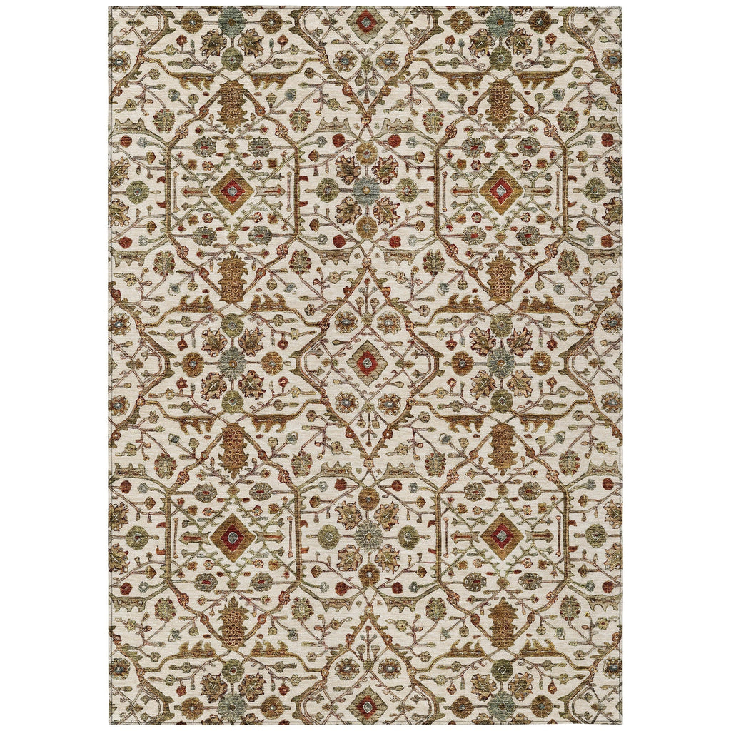 Machine Washable Indoor/ Outdoor Traditional Persian Chantille Rug