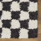 Mackie Checkered Shag Area Rug