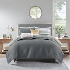 Madison Park Anchorage 8 Piece Printed Seersucker Comforter and Quilt Set Collection