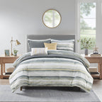 Madison Park Anchorage 8 Piece Printed Seersucker Comforter and Quilt Set Collection