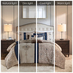 Madison Park Blaine 7 Piece Jacquard Comforter Set with Throw Pillows