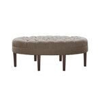 Madision Park Chase Surfboard Tufted Upholstered Ottoman with Solid Wood