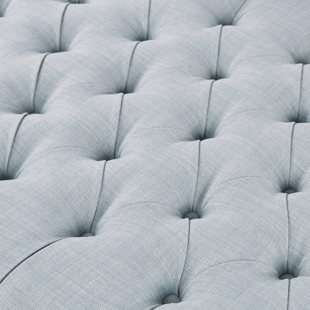 Madision Park Chase Surfboard Tufted Upholstered Ottoman with Solid Wood