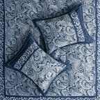 Madison Park Elaine Navy 7 Piece Jacquard Comforter Set