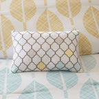 Madison Park Essentials Pelham Bay Yellow/Aqua 9 Piece Comforter Set with Cotton Bed Sheets