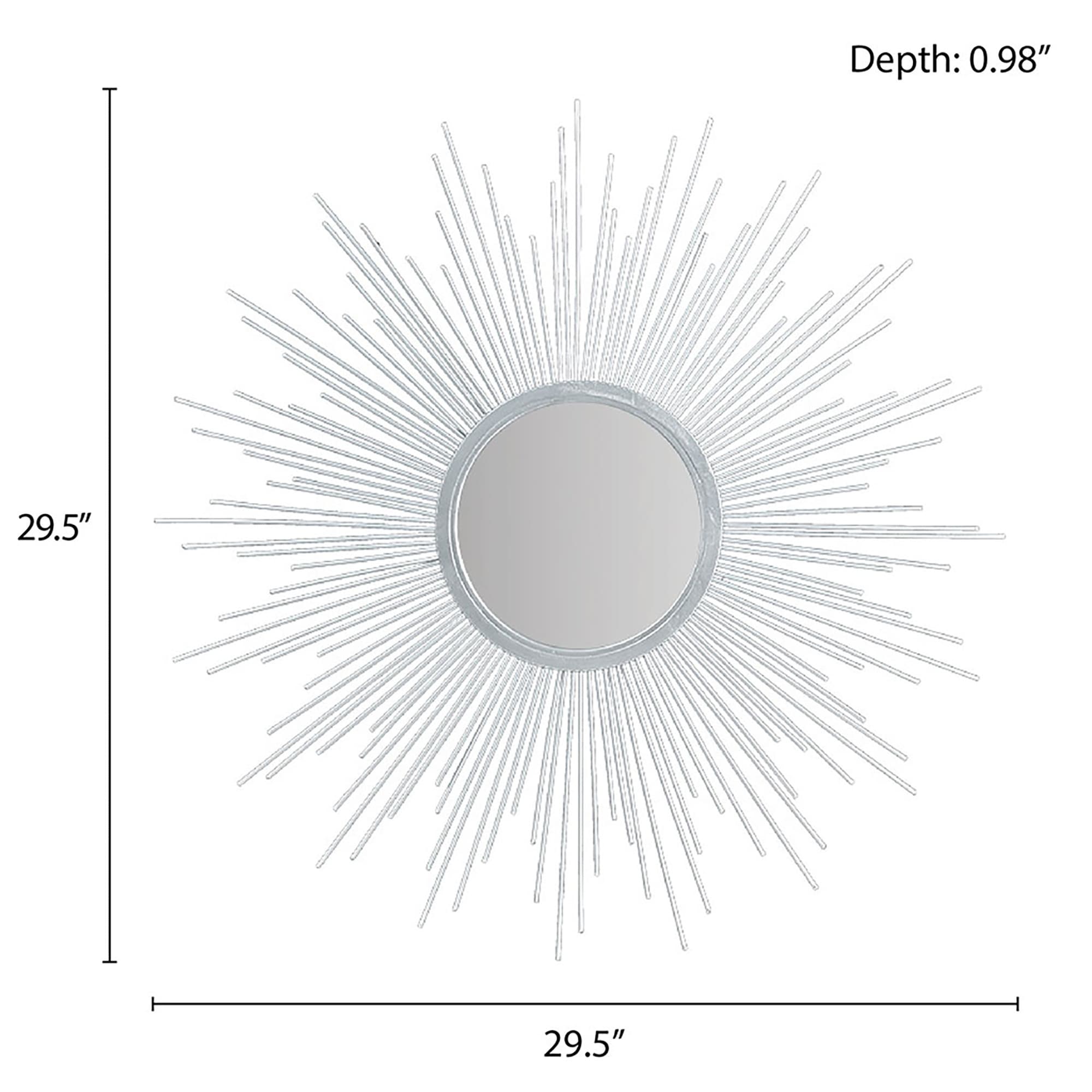 Madison Park Fiore Sunburst Wall Decor Mirror