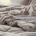 Madison Park Margot Back Print Long Fur Comforter Set