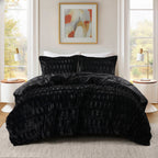 Madison Park Margot Back Print Long Fur Comforter Set