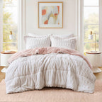 Madison Park Margot Back Print Long Fur Comforter Set