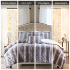 Madison Park Marselle Faux Fur Comforter Set