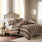 Madison Park Marselle Faux Fur Comforter Set