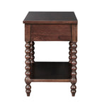 Madison Park Signature Beckett Turned Wood Spindle Nightstand with Drawer & Shelf