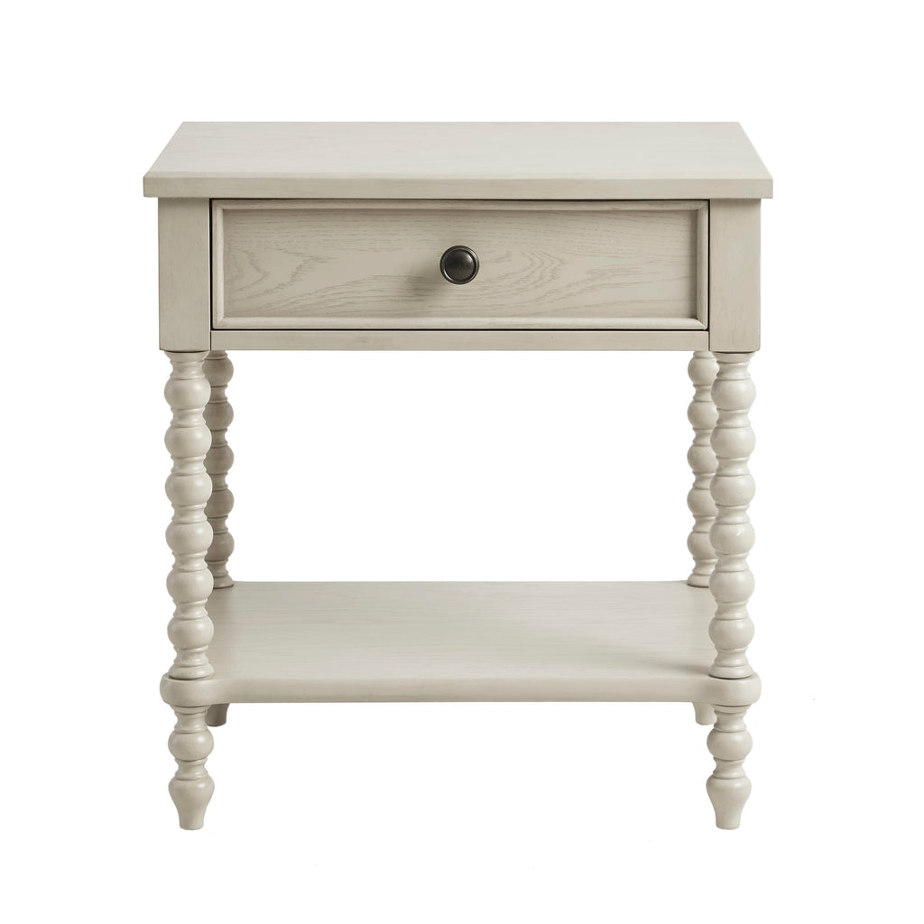 Madison Park Signature Beckett Turned Wood Spindle Nightstand with Drawer & Shelf