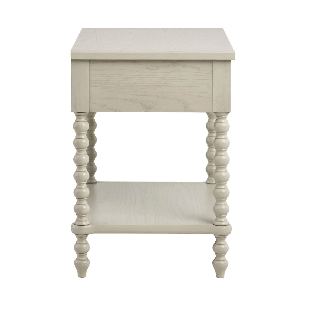 Madison Park Signature Beckett Turned Wood Spindle Nightstand with Drawer & Shelf