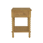 Madison Park Signature Beckett Turned Wood Spindle Nightstand with Drawer & Shelf