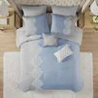 Madison Park Vera 8 Piece Embroidered Microfiber Comforter Set