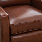 Pushback Recliner Chair, Fabric Armchair Push Back Recliner with Rivet Decoration, Single Sofa Accent Chair