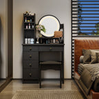 Makeup Vanity Dressing Table Set With Touch Screen Mirror & Stool