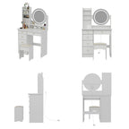 Makeup Vanity Dressing Table Set With Touch Screen Mirror & Stool