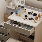 Makeup Vanity Set with Mirror and stool