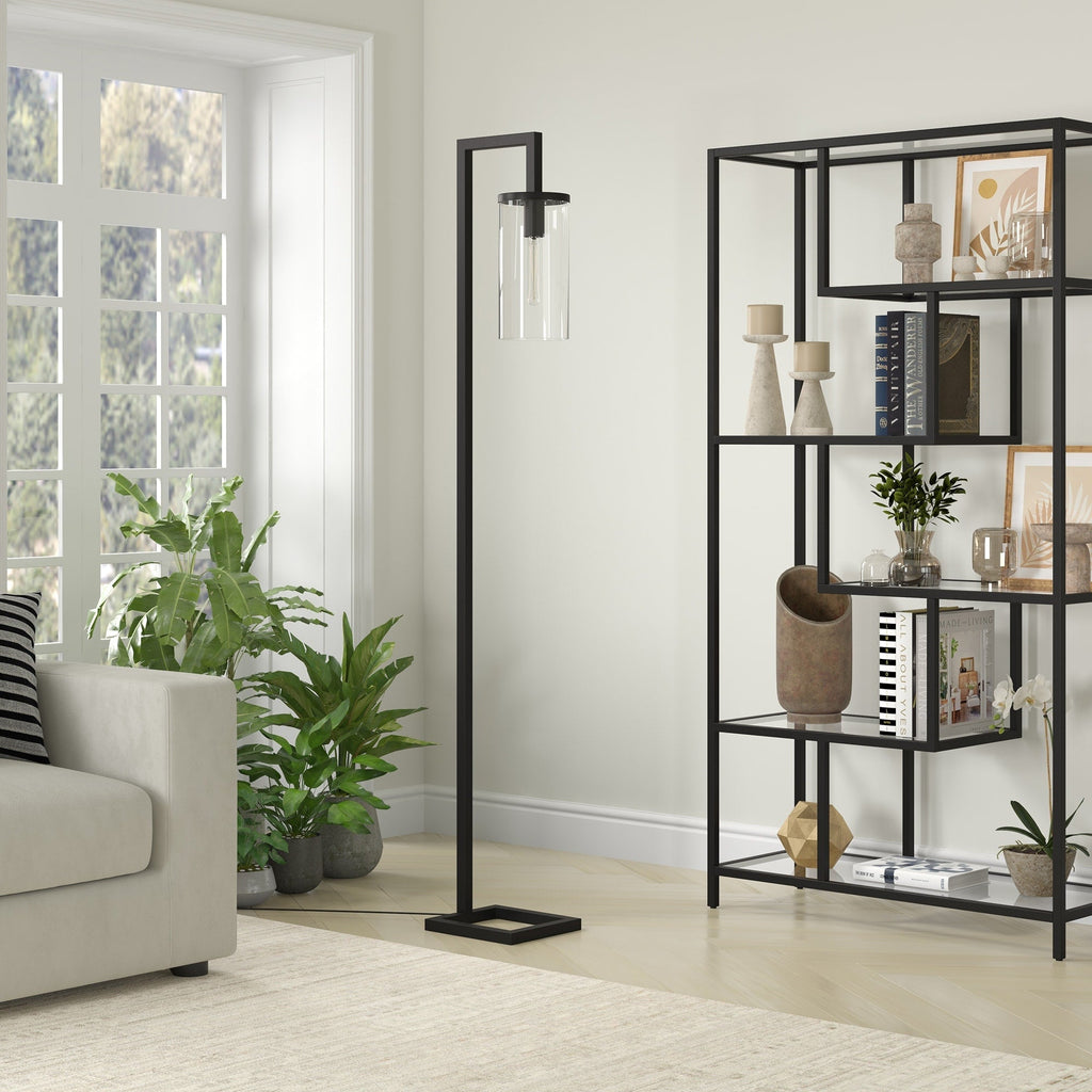 Malva 67.75 Tall Floor Lamp with Glass Shade - 11 Wide