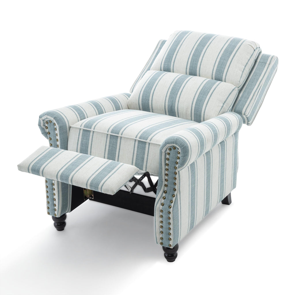 Manual Pushback Recliner Chairs with Nailhead Trim