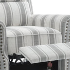 Manual Pushback Recliner Chairs with Nailhead Trim