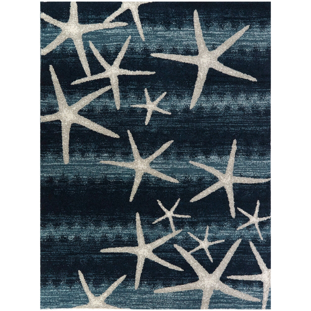 Martin Coastal Starfish Stripe Area Rug