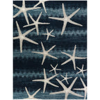 Martin Coastal Starfish Stripe Area Rug