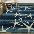 Martin Coastal Starfish Stripe Area Rug
