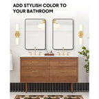 Matte Black Round Mirror