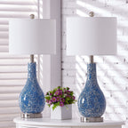 25.25 Glass Table Lamp Set with USB (Set of 2)