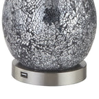 25.25 Glass Table Lamp Set with USB (Set of 2)