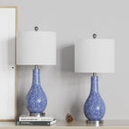 25.25 Glass Table Lamp Set with USB (Set of 2)