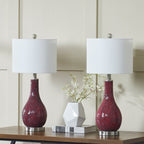 25.25 Glass Table Lamp Set with USB (Set of 2)