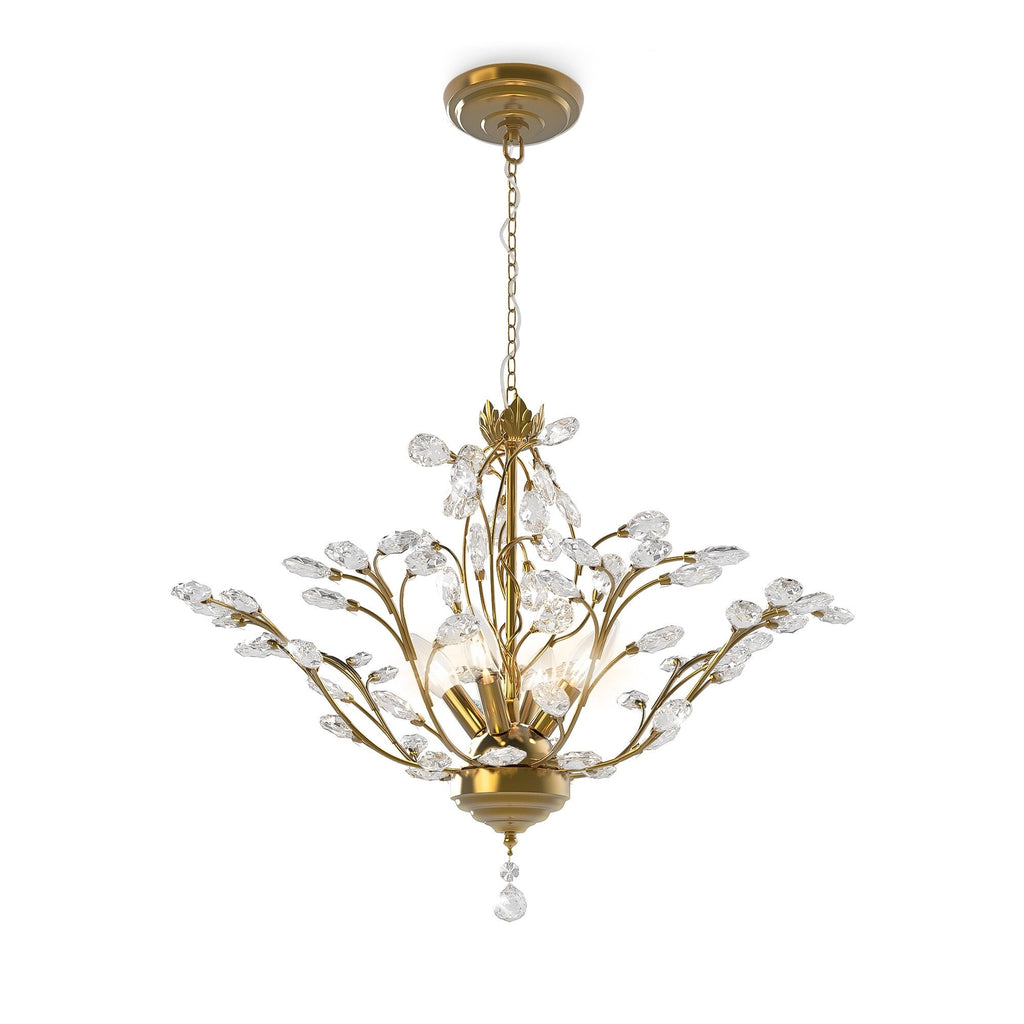 Maxax 4 - Light Unique Classic / Traditional Chandelier with Crystal Accents