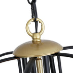 Maxax 4 - Light Unique Geometric Chandelier Wrought Iron Accents - 17.7*17.3*17.3