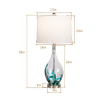 Glass USB Table Lamps (Set of 2 )Modern Bedside Desk Lamp