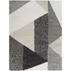 Merril Mid-century Modern Color Block Shag Area Rug