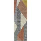 Merril Mid-century Modern Color Block Shag Area Rug