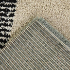 Merril Mid-century Modern Color Block Shag Area Rug