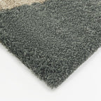 Merril Mid-century Modern Color Block Shag Area Rug