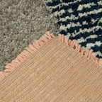 Merril Mid-century Modern Color Block Shag Area Rug