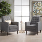 Mervynn Button Tufted Recliner (Set of 2) by Christopher Knight Home