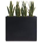 Metallic Heavy Planter for Outdoor Plants, 38Lx10Wx30H Inches Tall and Long Metal Divider Planter Box - 38x30x10